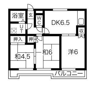 3DK 間取り図