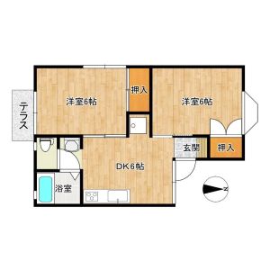 2DK 間取り図