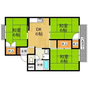 2LDK 間取り図