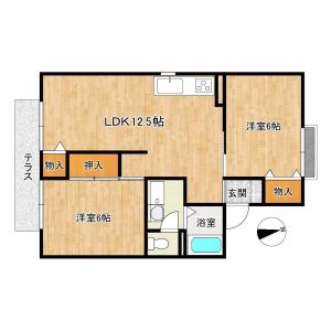 2LDK 間取り図