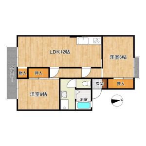2LDK 間取り図