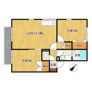 2LDK 間取り図