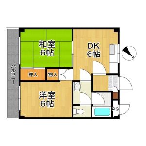 2DK 間取り図