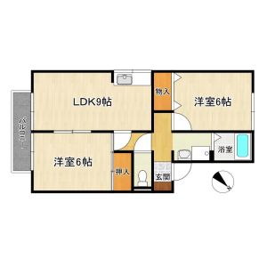 2LDK 間取り図
