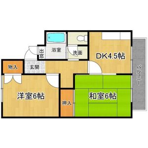2DK 間取り図
