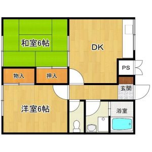 2DK 間取り図