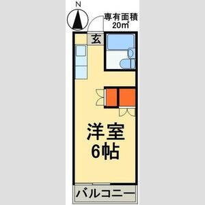 ワンルーム 間取り図