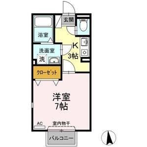 1K 間取り図