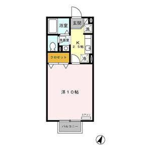 1K 間取り図