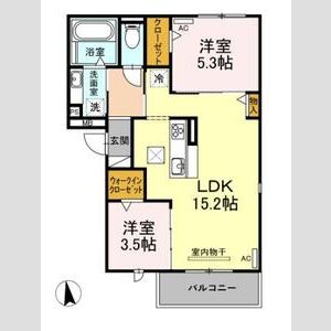 2LDK 間取り図