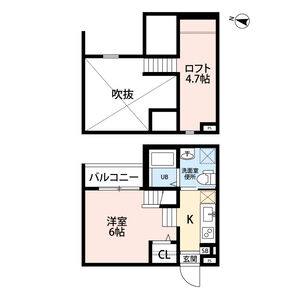 1K 間取り図