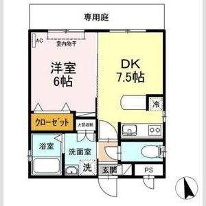 1DK 間取り図