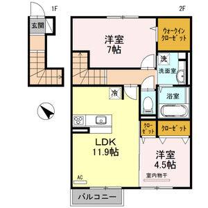 2LDK 間取り図