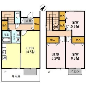 3LDK 間取り図
