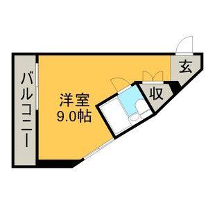 1R 間取り図