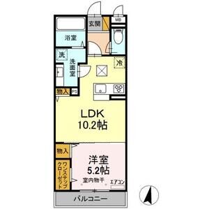 1LDK 間取り図