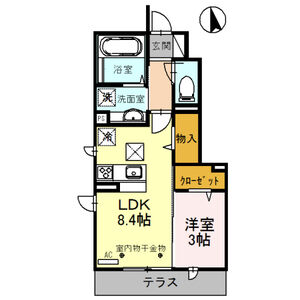 1LDK 間取り図