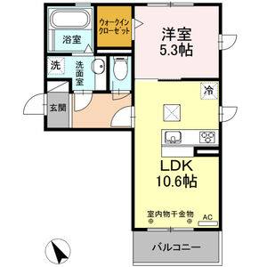 1LDK 間取り図