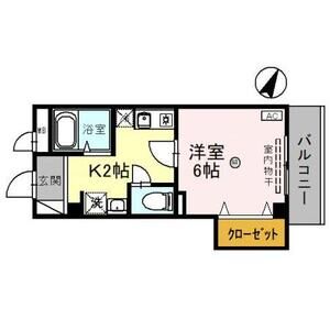 1K 間取り図