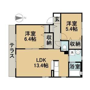 2LDK 間取り図