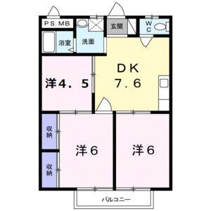 3DK 間取り図