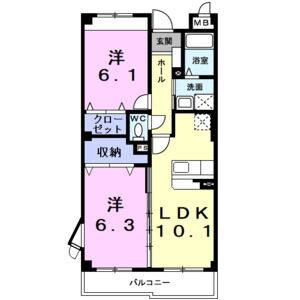 2LDK 間取り図