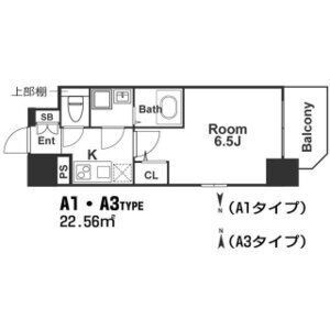 1K 間取り図