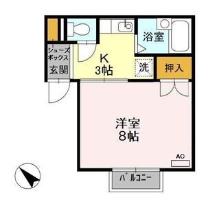1K 間取り図