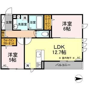 2LDK 間取り図