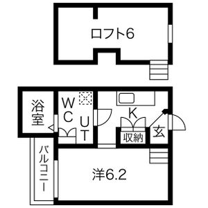 1K 間取り図