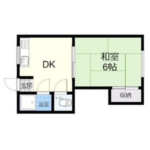 1DK 間取り図
