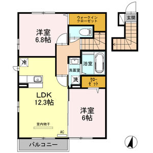 2LDK 間取り図
