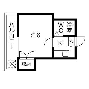 1K 間取り図