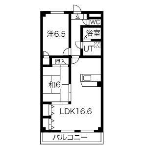 2LDK 間取り図