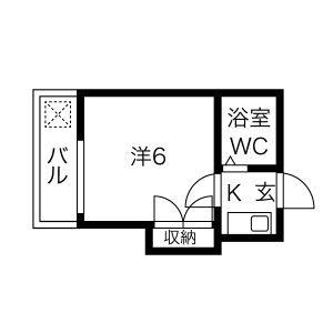 1K 間取り図