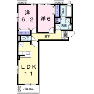 2LDK 間取り図