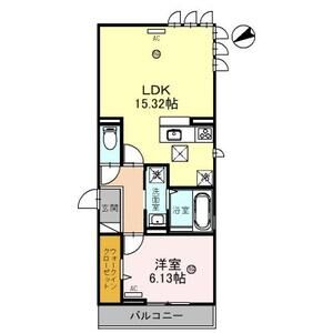 1LDK 間取り図