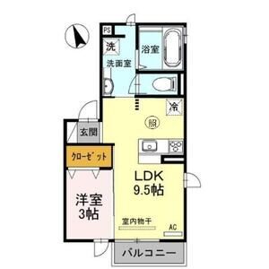 1LDK 間取り図