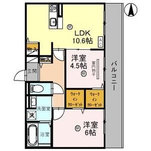 2LDK 間取り図
