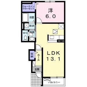 1LDK 間取り図