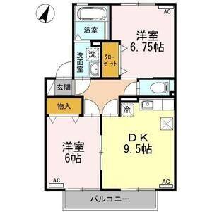 2DK 間取り図