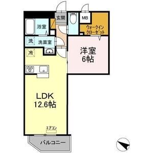 1LDK 間取り図