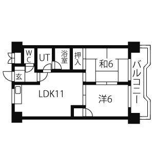 2LDK 間取り図