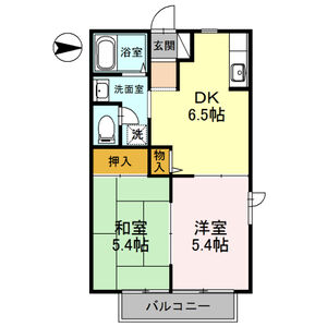 2DK 間取り図