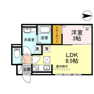 1LDK 間取り図