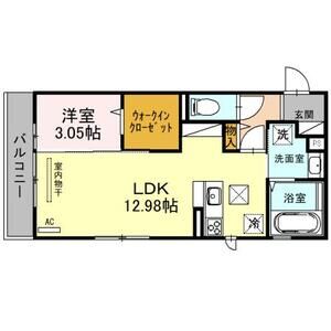 1LDK 間取り図