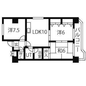 3LDK 間取り図