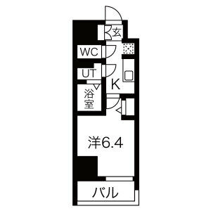 1K 間取り図