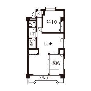 2LDK 間取り図