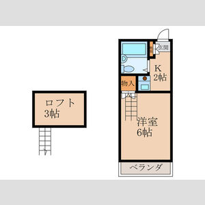 1K 間取り図
